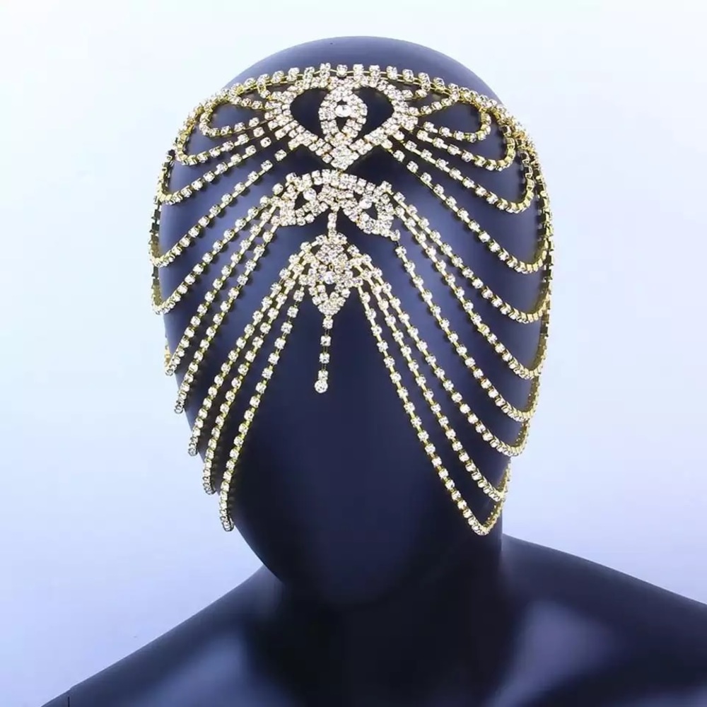Bridal head jewelry shiny crystal